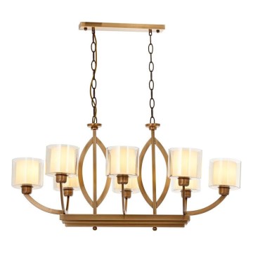 Lampadario a catena LAHORE 8xE27/40W/230V, finitura bronzata