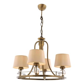Lampadario a catena NARA 4xE27/40W/230V ottone