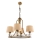 Lampadario a catena NARA 4xE27/40W/230V ottone