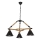 Lampadario a catena NEGRU 3xE27/40W/230V nero/marrone