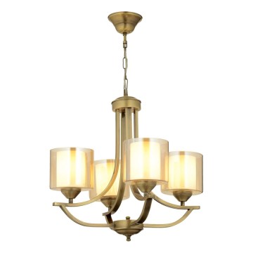 Lampadario a catena NOVARA 4xE27/40W/230V, finitura bronzo