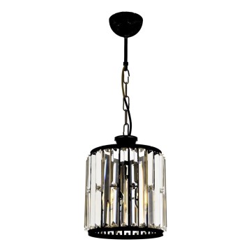 Lampadario a catena PUNE 1xE27/40W/230V nero