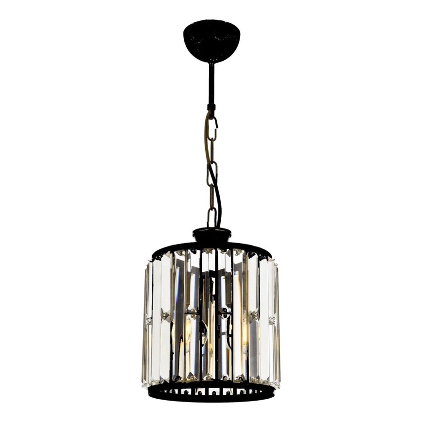 Lampadario a catena PUNE 1xE27/40W/230V nero