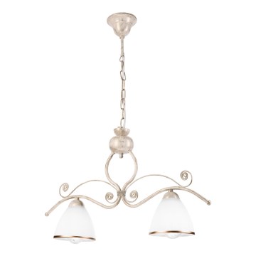 Lampadario a catena RETRO 2xE27/60W/230V oro/patina