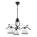Lampadario a catena RETRO 3xE27/60W/230V nero/bianco
