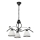 Lampadario a catena RETRO 3xE27/60W/230V nero/bianco