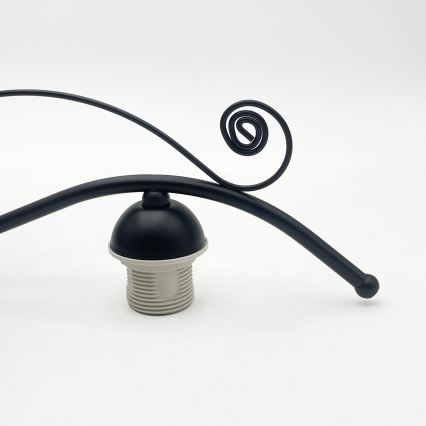 Lampadario a catena RETRO 3xE27/60W/230V nero/bianco