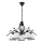 Lampadario a catena RETRO 5xE27/60W/230V nero/bianco