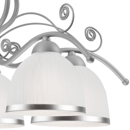 Lampadario a catena RETRO II 5xE27/60W/230V argento