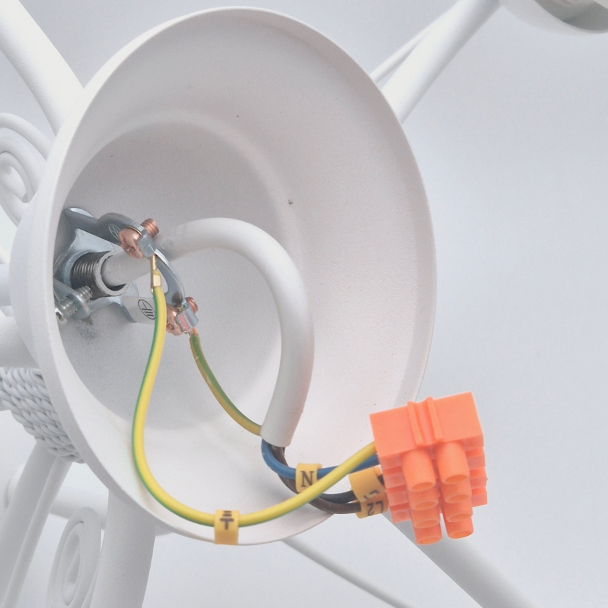 Lampadario a catena RETRO II 5xE27/60W/230V bianco