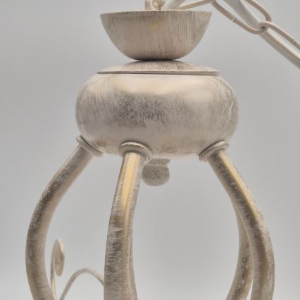 Lampadario a catena RETRO II 5xE27/60W/230V bianco patinato