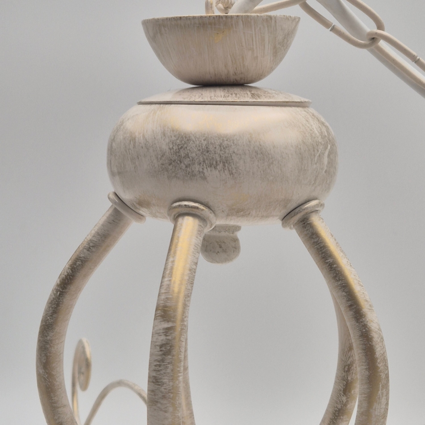 Lampadario a catena RETRO II 5xE27/60W/230V bianco patinato