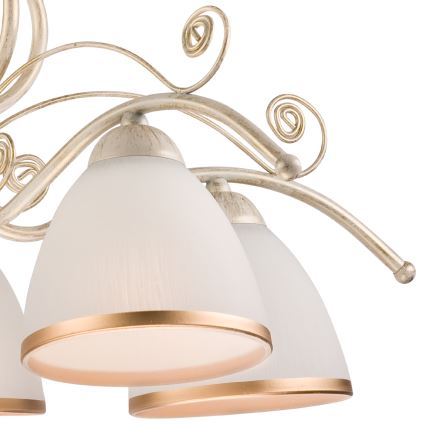 Lampadario a catena RETRO II 5xE27/60W/230V bianco patinato