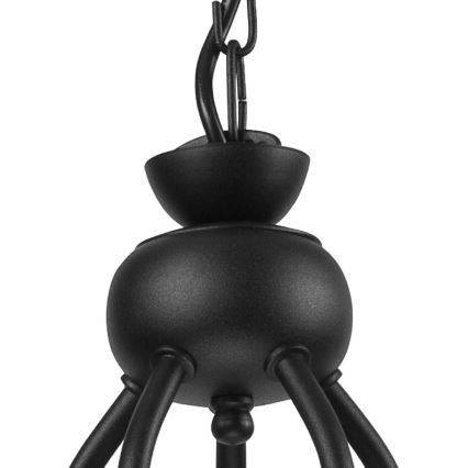 Lampadario a catena RETRO II 5xE27/60W/230V nero opaco