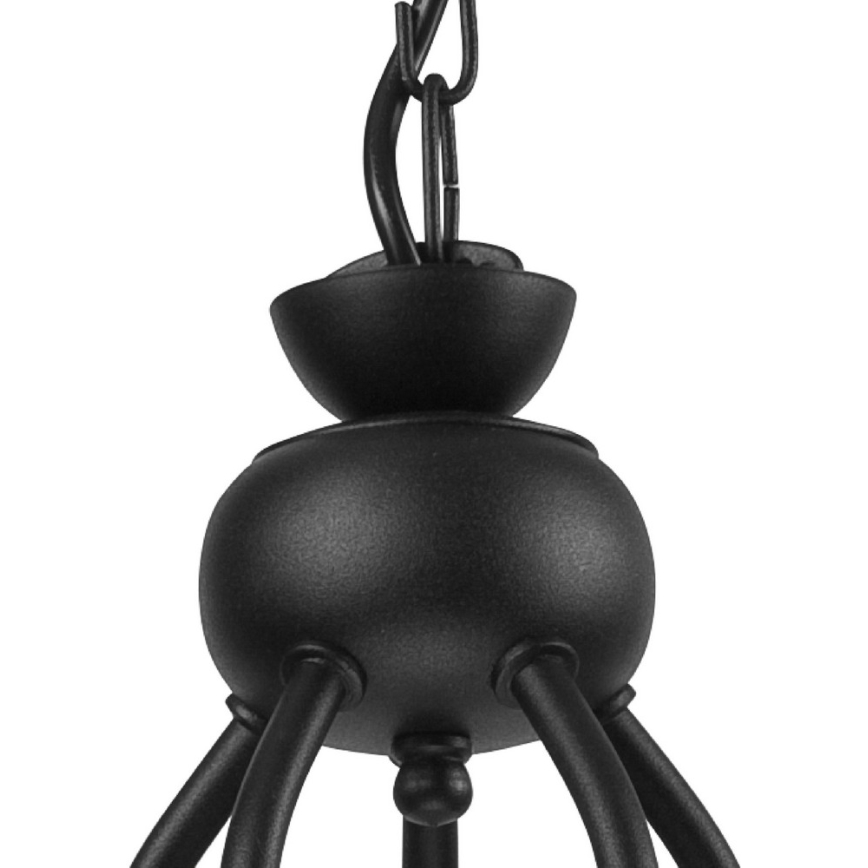 Lampadario a catena RETRO II 5xE27/60W/230V nero opaco