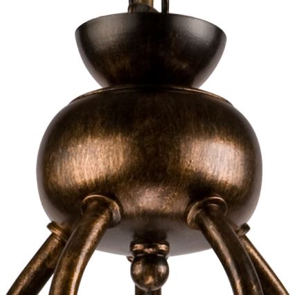 Lampadario a catena RETRO II 5xE27/60W/230V, nero patinato