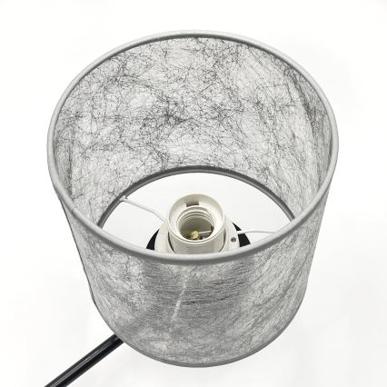 Lampadario a catena ROSA 3xE27/60W/230V nero/grigio