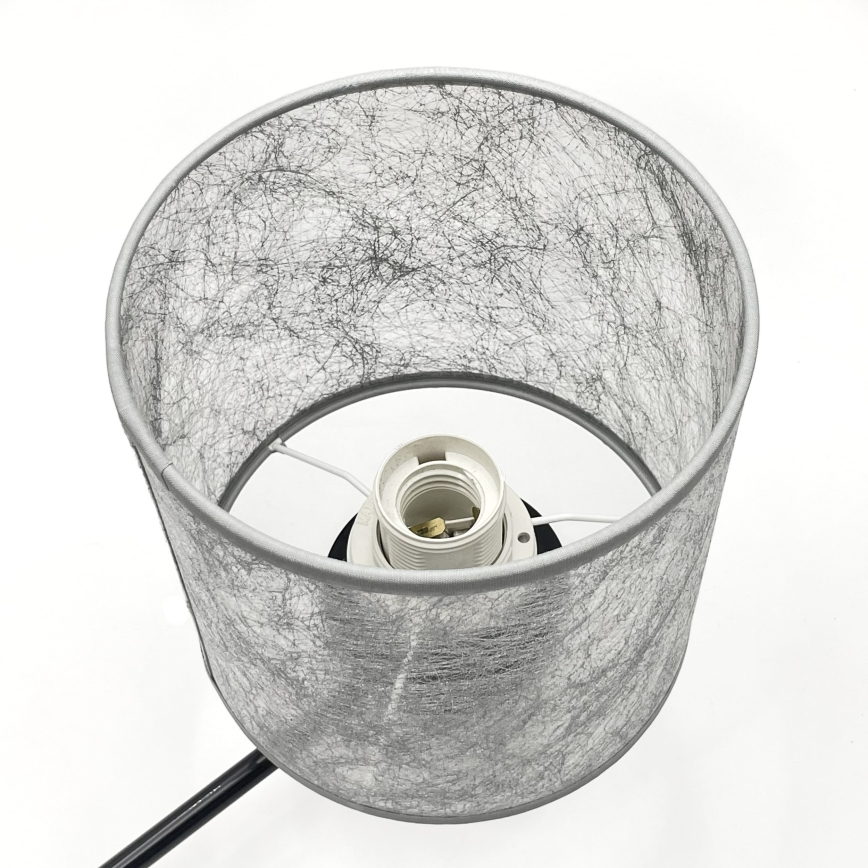 Lampadario a catena ROSA 3xE27/60W/230V nero/grigio