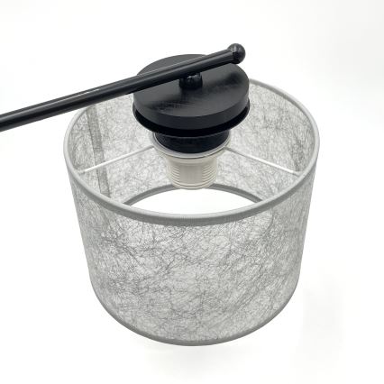 Lampadario a catena ROSA 5xE27/60W/230V nero/grigio