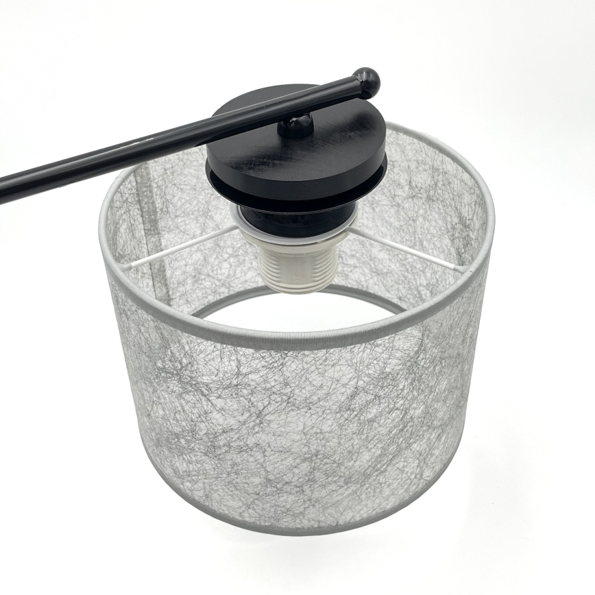 Lampadario a catena ROSA 5xE27/60W/230V nero/grigio