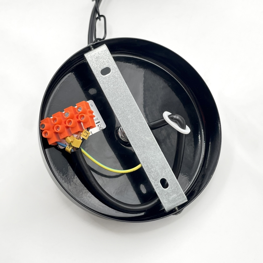 Lampadario a catena ROSA 5xE27/60W/230V nero/grigio