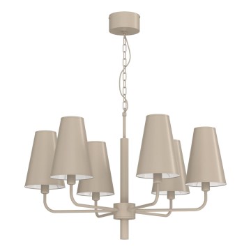 Lampadario a catena TORTOLA 6xE14/15W/230V beige