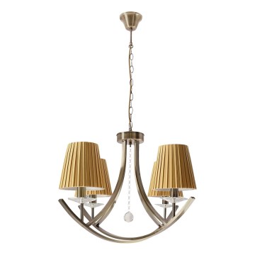 Lampadario a catena VITORIA 4xE14/40W/230V giallo/ottone