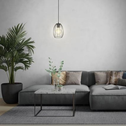 Lampadario a cavo 1xE27/60W/230V nero