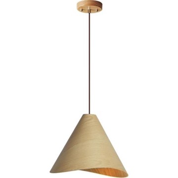Lampadario a cavo 1xE27/60W/230V Ø 33 cm massello/rovere/legno di gomma