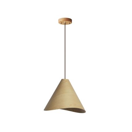 Lampadario a cavo 1xE27/60W/230V Ø 33 cm massello/rovere/legno di gomma