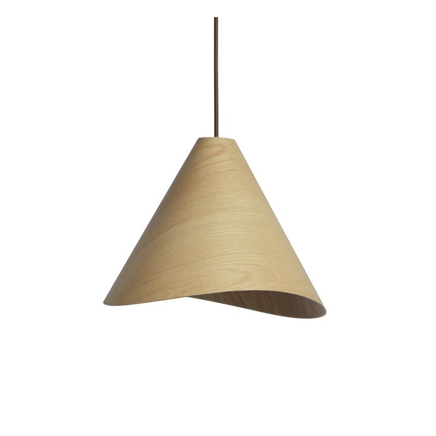 Lampadario a cavo 1xE27/60W/230V Ø 33 cm massello/rovere/legno di gomma