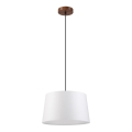 Lampadario a cavo AIDA 1xE27/60W/230V Ø 35 cm rovere/noce/bianco
