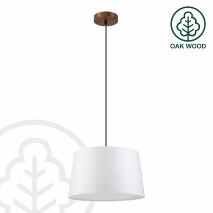 Lampadario a cavo AIDA 1xE27/60W/230V Ø 35 cm rovere/noce/bianco