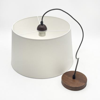 Lampadario a cavo AIDA 1xE27/60W/230V Ø 35 cm rovere/noce/bianco