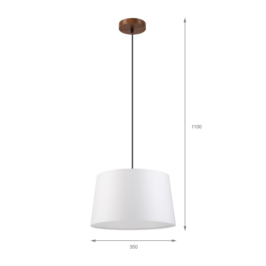 Lampadario a cavo AIDA 1xE27/60W/230V Ø 35 cm rovere/noce/bianco