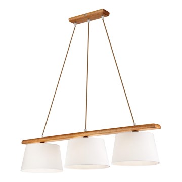 Lampadario a cavo AIDA 3xE27/60W/230V rovere