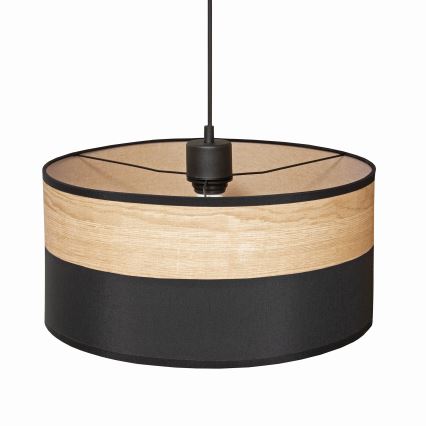 Lampadario a cavo ALBA 1xE27/15W/230V Ø 40 cm nero/marrone