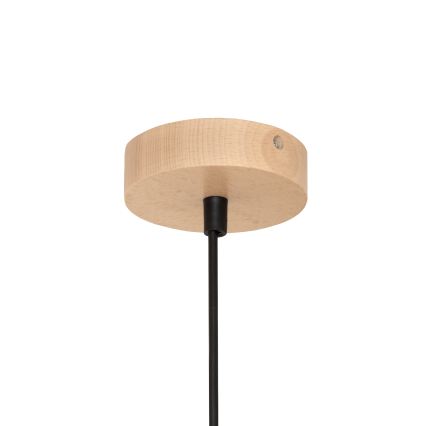 Lampadario a cavo ALBA 1xE27/15W/230V Ø 40 cm nero/marrone
