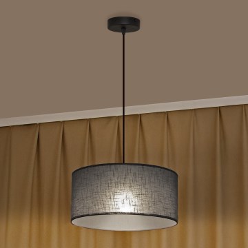 Lampadario a cavo ALBA 1xE27/15W/230V Ø 45 cm grigio