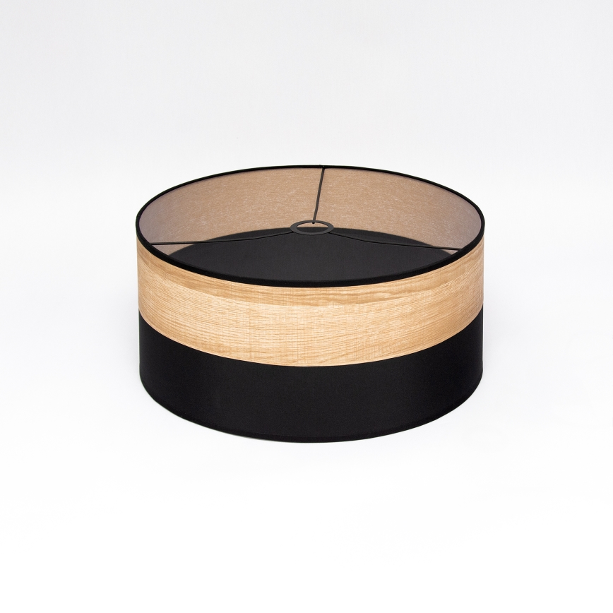 Lampadario a cavo ALBA 1xE27/15W/230V Ø 45 cm nero/marrone