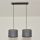 Lampadario a cavo ALBA 2xE27/15W/230V grigio
