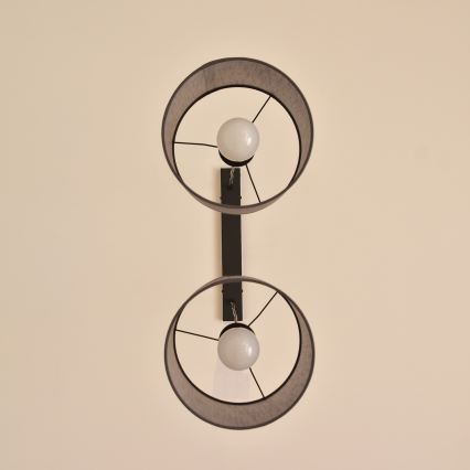 Lampadario a cavo ALBA 2xE27/15W/230V grigio