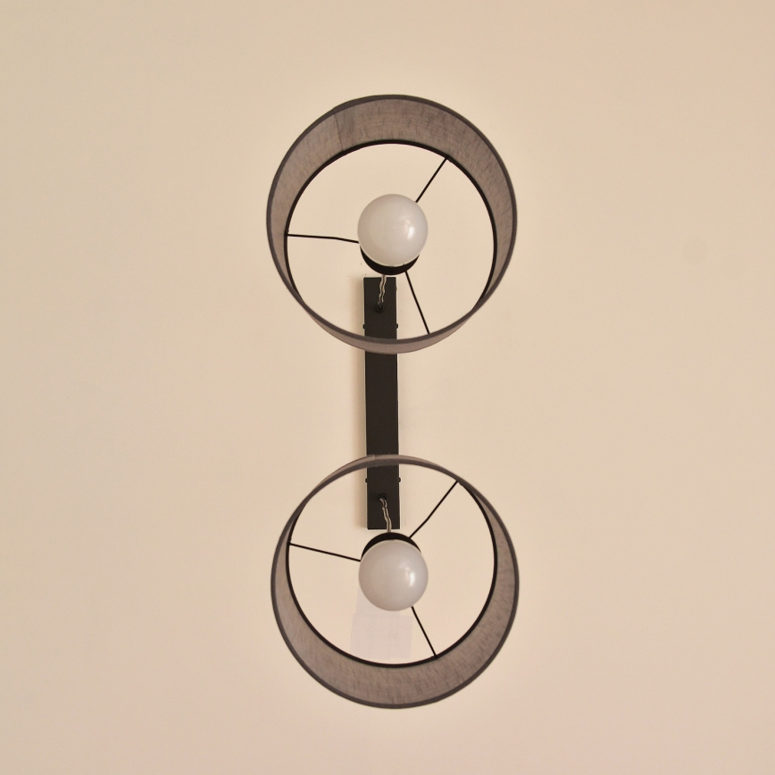 Lampadario a cavo ALBA 2xE27/15W/230V grigio