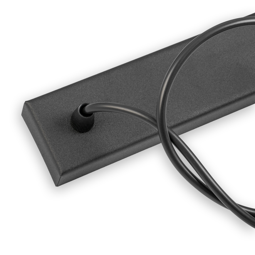 Lampadario a cavo ALBA 3xE27/15W/230V nero/marrone