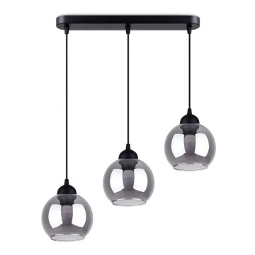 Lampadario a cavo ALINO 3xE27/60W/230V nero