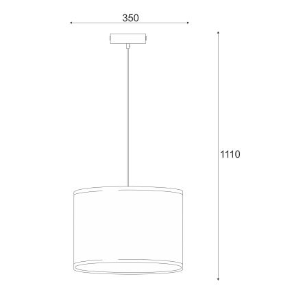 Lampadario a cavo ANTONIO 1xE27/60W/230V faggio