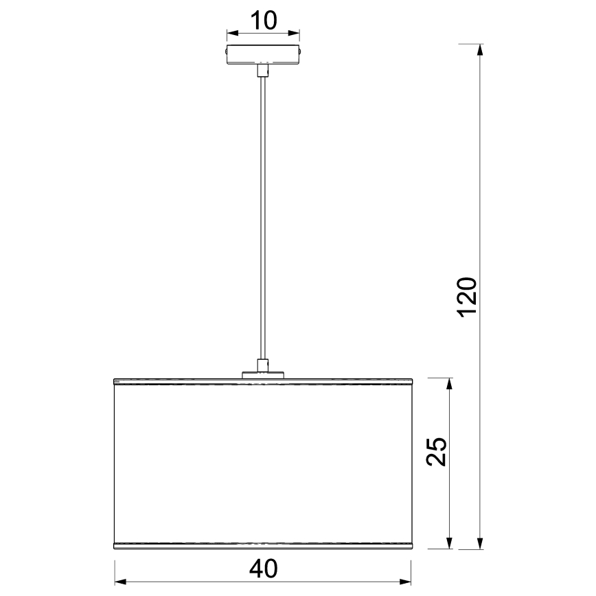 Lampadario a cavo ARDEN 1xE27/15W/230V Ø 40 cm beige/marrone
