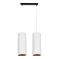 Lampadario a cavo AVALO 2xE27/60W/230V bianco/rame