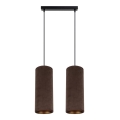 Lampadario a cavo AVALO 2xE27/60W/230V marrone/rame