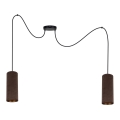 Lampadario a cavo AVALO 2xE27/60W/230V ragno marrone/rame